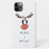 Aangepaste naam Cute Funny Reindeer Case-Mate iPhone Case (Achterkant)