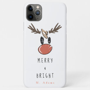 Aangepaste naam Cute Funny Reindeer Case-Mate iPhone Case