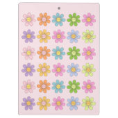 Aangepaste naam Cute Happy Flower Smile Klembord (Achterkant)