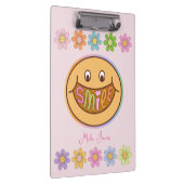 Aangepaste naam Cute Happy Flower Smile Klembord (Rechts)