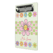 Aangepaste naam Cute Happy Flower Smile Mini Klembord (Angled2)