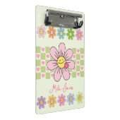 Aangepaste naam Cute Happy Flower Smile Mini Klembord (Schuin)