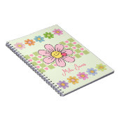 Aangepaste naam Cute Happy Flower Smile Notitieboek (Rechterzijde)