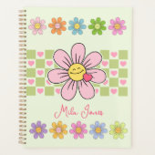 Aangepaste naam Cute Happy Flower Smile Planner (Voorkant)