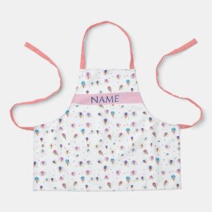 Aangepaste naam - Cute Ice Cream Pattern Kinder Schort