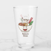 Aangepaste naam Cute Kawaii Noedels Glas (Achterkant)