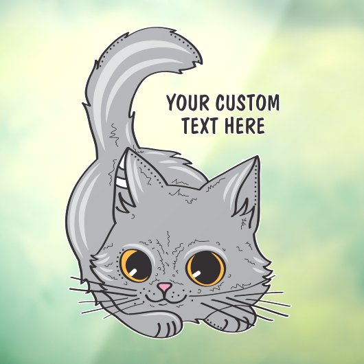 Aangepaste naam Cute Kitten Raamsticker (Vel 3)