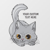 Aangepaste naam Cute Kitten Raamsticker (Vel)