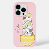 Aangepaste naam Cute Kittens Case-Mate iPhone Case (Achterkant)