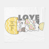 Aangepaste naam Cute Kittens Fleece Deken (Voorkant (Horizontaal))