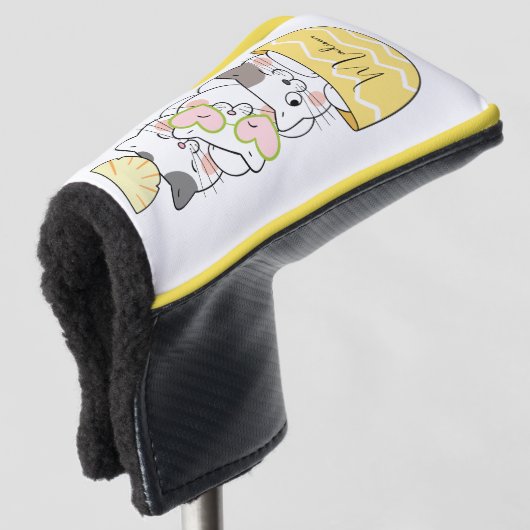Aangepaste naam Cute Kittens Golfheadcover (3/4 voorkant)