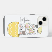 Aangepaste naam Cute Kittens iPhone Hoesje (Achterkant horizontaal)