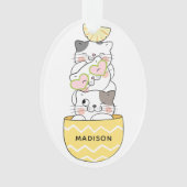 Aangepaste naam Cute Kittens Ornament (voorkant)
