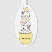 Aangepaste naam Cute Kittens Ornament (voorkant)