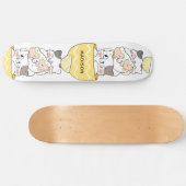 Aangepaste naam Cute Kittens Persoonlijk Skateboard (Horizontaal)