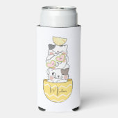 Aangepaste naam Cute Kittens Seltzer Blikjeskoeler (Seltzer Achterkant)