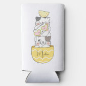 Aangepaste naam Cute Kittens Seltzer Blikjeskoeler (Achterkant)