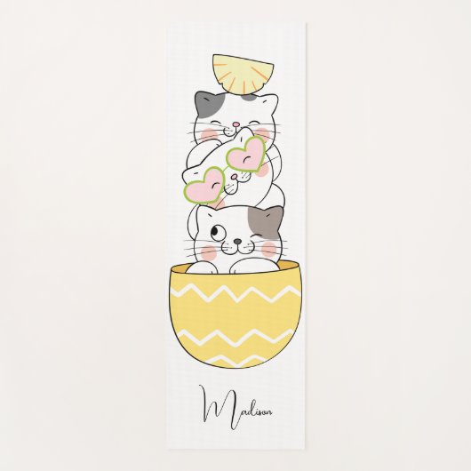 Aangepaste naam Cute Kittens Yogamat (Voorkant)