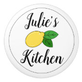 Aangepaste naam Cute Lemon Design Kitchen Drawer P Keramische Knop (Voorkant)