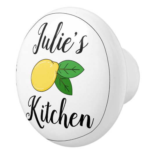 Aangepaste naam Cute Lemon Design Kitchen Drawer P Keramische Knop (Rechts)