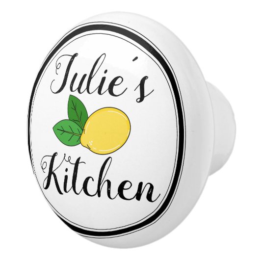 Aangepaste naam Cute Lemon Design Kitchen Drawer P Keramische Knop (Rechts)