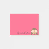 Aangepaste naam | Cute Monkey Emoji Post-it® Notes (Voorkant)