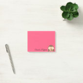 Aangepaste naam | Cute Monkey Emoji Post-it® Notes (Kantoor)
