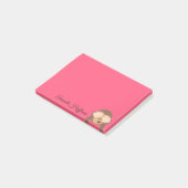Aangepaste naam | Cute Monkey Emoji Post-it® Notes (Schuin)