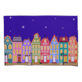 Aangepaste naam Cute Night City Kussensloop, omgek Kussensloop (Voorkant)