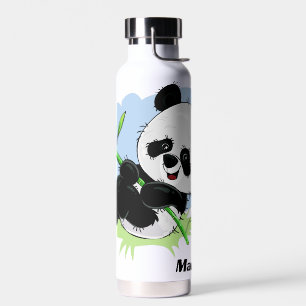 Aangepaste naam Cute Panda Waterfles