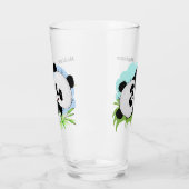 Aangepaste naam Cute Pandas pint glass 1/2 Glas (Links)