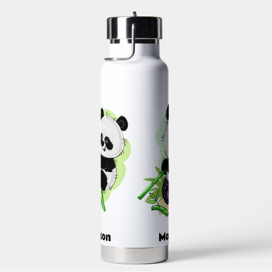 Aangepaste naam Cute Pandas Waterfles (Rechts)