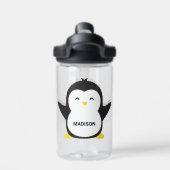 Aangepaste naam Cute Penguin Waterfles (Achterkant)