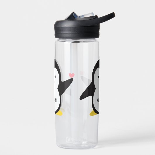 Aangepaste naam Cute Penguin Waterfles (Links)