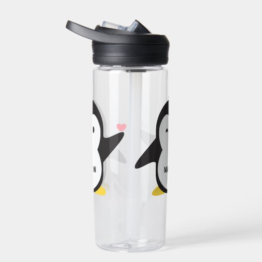 Aangepaste naam Cute Penguin Waterfles (Rechts)