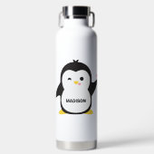 Aangepaste naam Cute Penguin Waterfles (Voorkant)