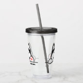 Aangepaste naam Cute Siberian Husky Acryl Drinkbeker (Links)