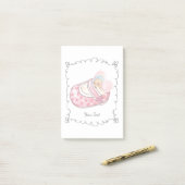 Aangepaste naam Cute Teddy Bear Post-it® Notes (Op bureau)