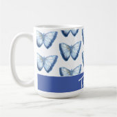 Aangepaste naam Cute Trendy Beauful Butterfly Koffiemok (Links)