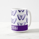 Aangepaste naam Cute Trendy Beauful Butterfly Koffiemok (Voorkant rechts)