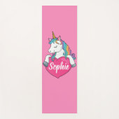 Aangepaste naam, Cute Unicorn Yoga Mat (Voorkant)