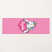 Aangepaste naam, Cute Unicorn Yoga Mat (Voorkant (horizontaal))