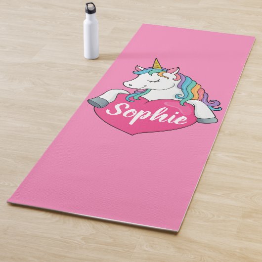 Aangepaste naam, Cute Unicorn Yoga Mat (In situ)