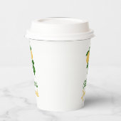 Aangepaste naam Cute Yellow Green Summer Lemonade Papieren Bekers (Links)