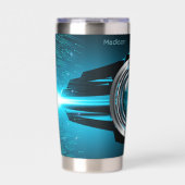 Aangepaste naam Cyber Circuit Eye Geïsoleerde Drinkbeker (Voorkant)