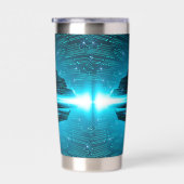 Aangepaste naam Cyber Circuit Eye Geïsoleerde Drinkbeker (Rechts)
