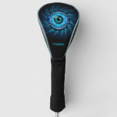 Aangepaste naam Cyber Circuit Eye Golfheadcover (Voorkant)