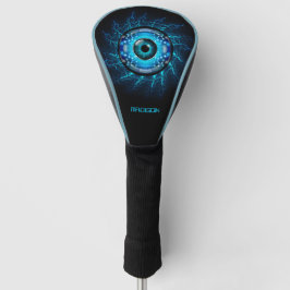 Aangepaste naam Cyber Circuit Eye Golfheadcover