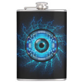 Aangepaste naam Cyber Circuit Eye Heupfles (Voorkant)