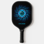 Aangepaste naam Cyber Circuit Eye Pickleball Paddle (Achterkant)